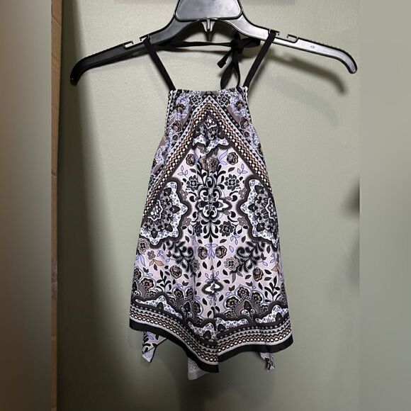 Kona Sol High Neck Tankini Top Purple Floral Size Small NWOT - Picture 3 of 9